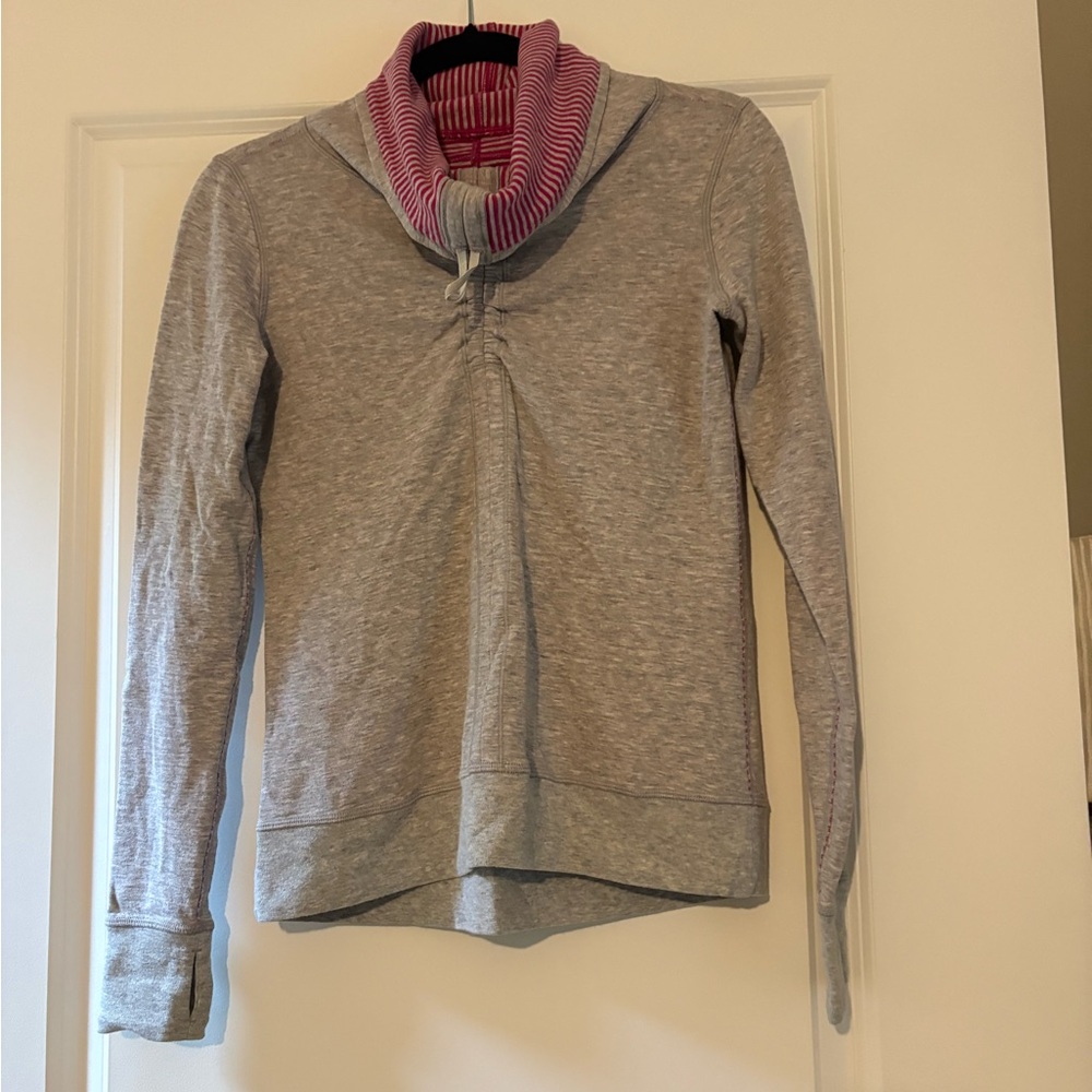 Gray and Pink Women's Reversible Sweatshirt